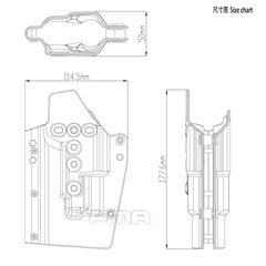 Holster droitier pour répliques G17/G19 avec lampe type X300