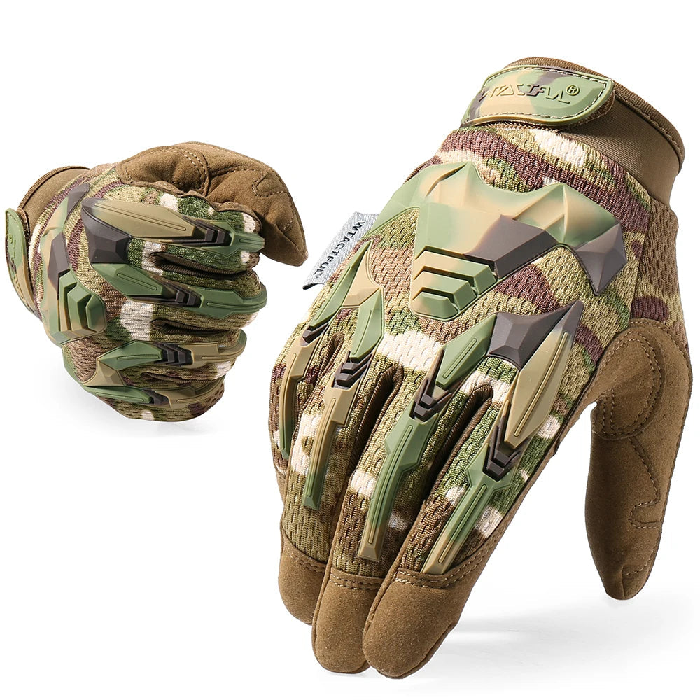 Gants tactiques doigts longs compatibles écran tactile