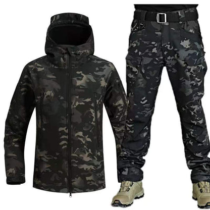 Ensembles Softshell + pantalons cargo, imperméable, coupe-vent, ensemble de 2 pièces