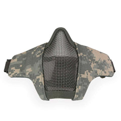 Demi-masque de protection en métal et acier