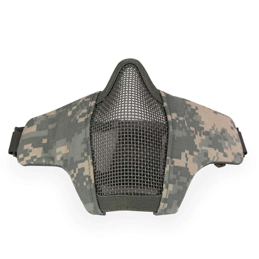 Demi-masque de protection en métal et acier