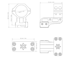 Anneaux X-ACCU 30 mm à hauteur réglable – Vector Optics
