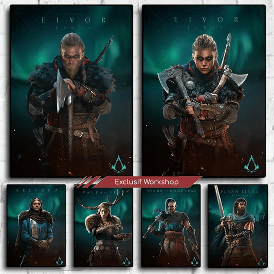 Poster sur toile des personnages - Assassin's Creed Valhalla