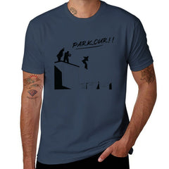 T-shirt imprimé Parkour en coton