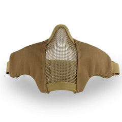 Demi-masque de protection en métal et acier