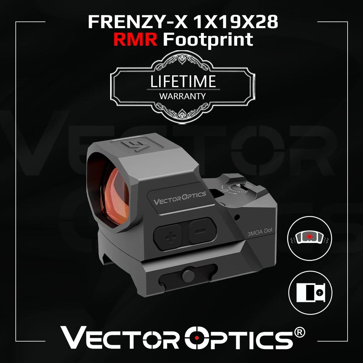 Viseur point rouge Frenzy-X Gen II 1×19×28 – Vector Optics SCRD-64