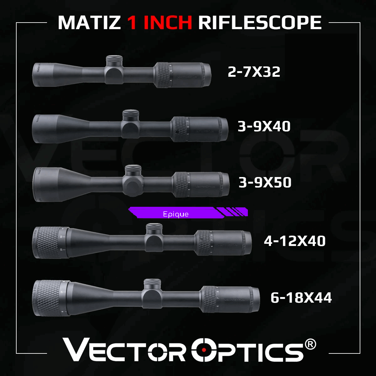 Lunette de visée Matiz 1 pouce - Vector Optics
