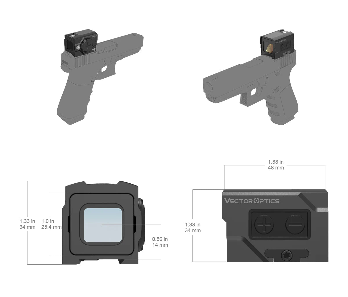 Frenzy Plus 1x18x20 - Vector Optics - avec capteur de mouvement IP67