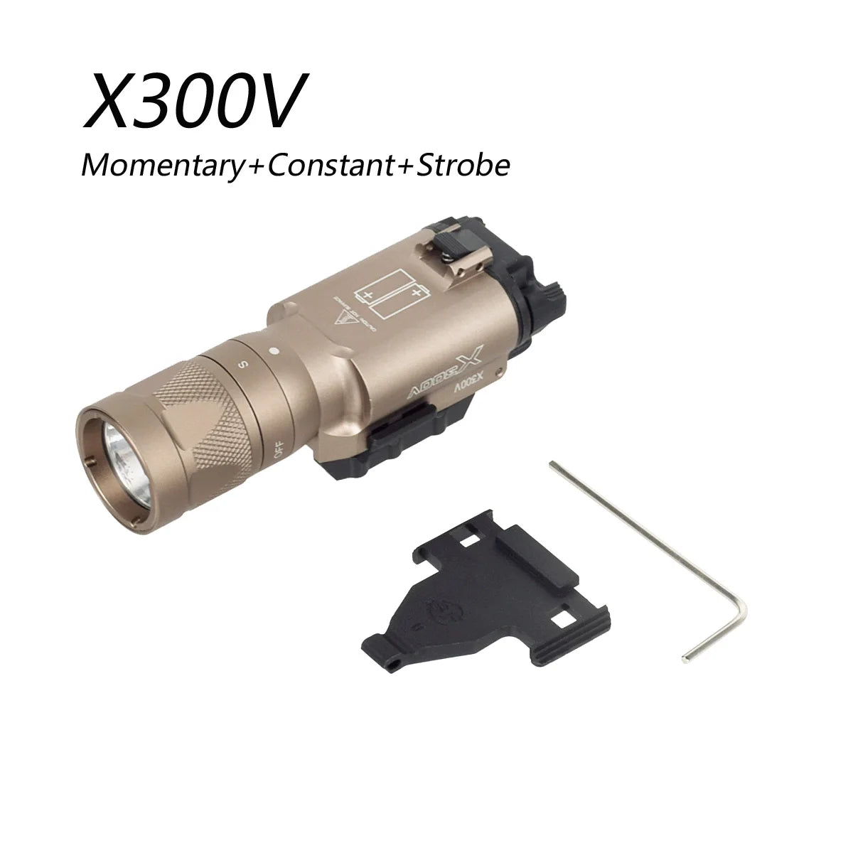 Lampe tactique type X300 / X300U pour rail 20 mm – plusieurs versions
