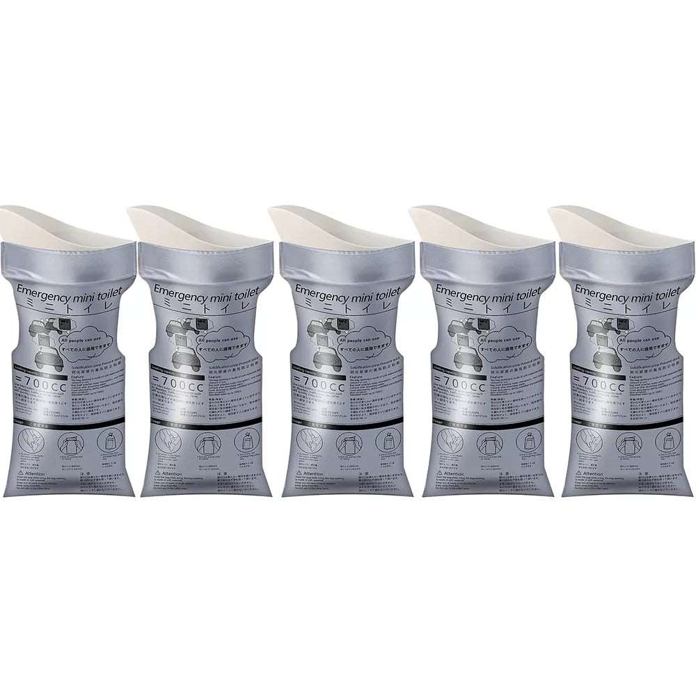 5 sacs d'urine ou vomi d'urgence pour l'extérieur, 700ml