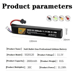 Batterie LiPo 11,1 V 2800 mAh 30C connecteur T – YTBNA