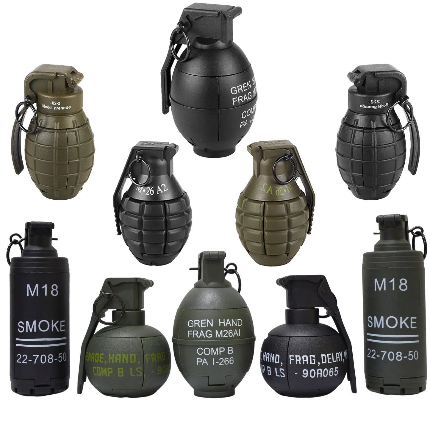 Location grenades à ressort Airsoft, divers modèles disponibles