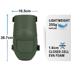 Paire de genouillères tactiques à coque rigide et mousse 20 mm