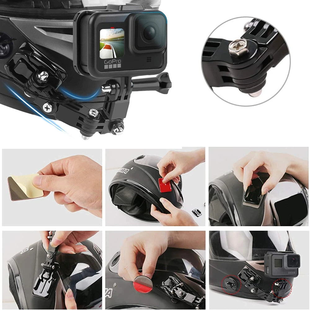 Support articulé pour caméra d’action sur casque