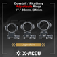Paires d'Anneaux de portée réglables Max 6mm / 40MOA - X-ACCU - Vector Optics