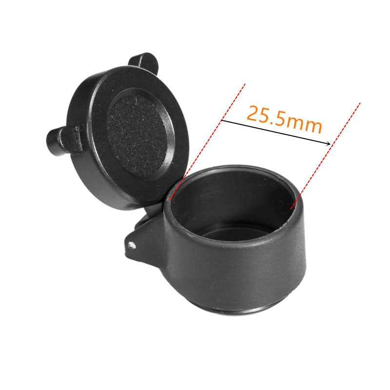 Couvre-objectif rabattable pour lunette, diamètre 25 à 69 mm