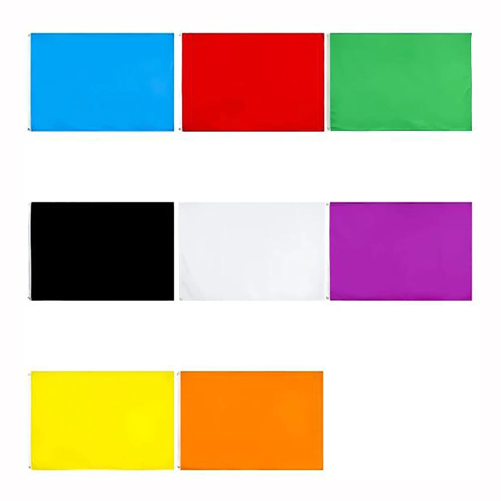 Drapeau uni en polyester 90 × 150 cm – Plusieurs coloris