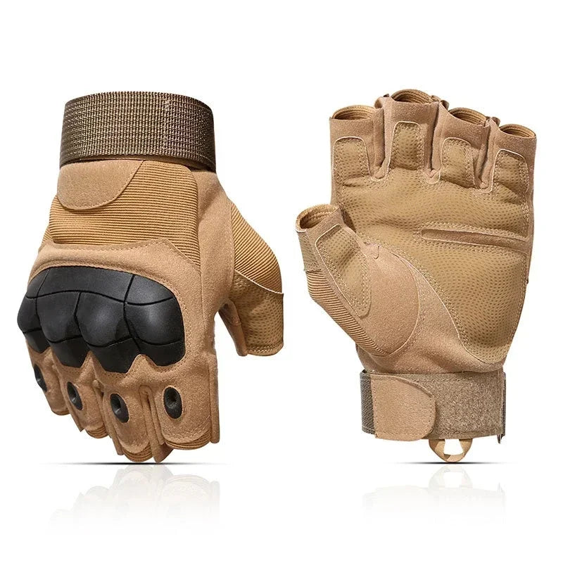 Gants demi-doigts coqués en cuir synthétique – M à XL