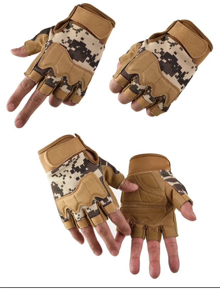 Gants tactiques sans doigts en microfibre – S à XL