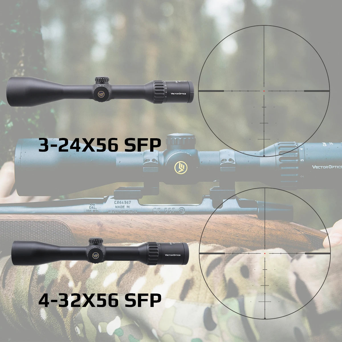 Lunette de visée de chasse Continental X8 SFP - Vector Optics