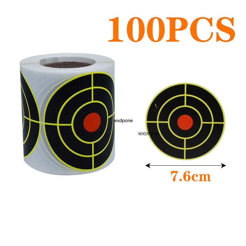 Rouleau de 200 cibles réactives autocollantes – 7,5 cm