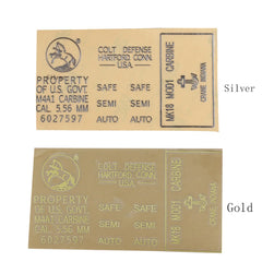 Stickers métalliques décoratifs pour réplique Airsoft – lot de 2