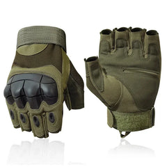 Gants demi-doigts coqués en cuir synthétique – M à XL