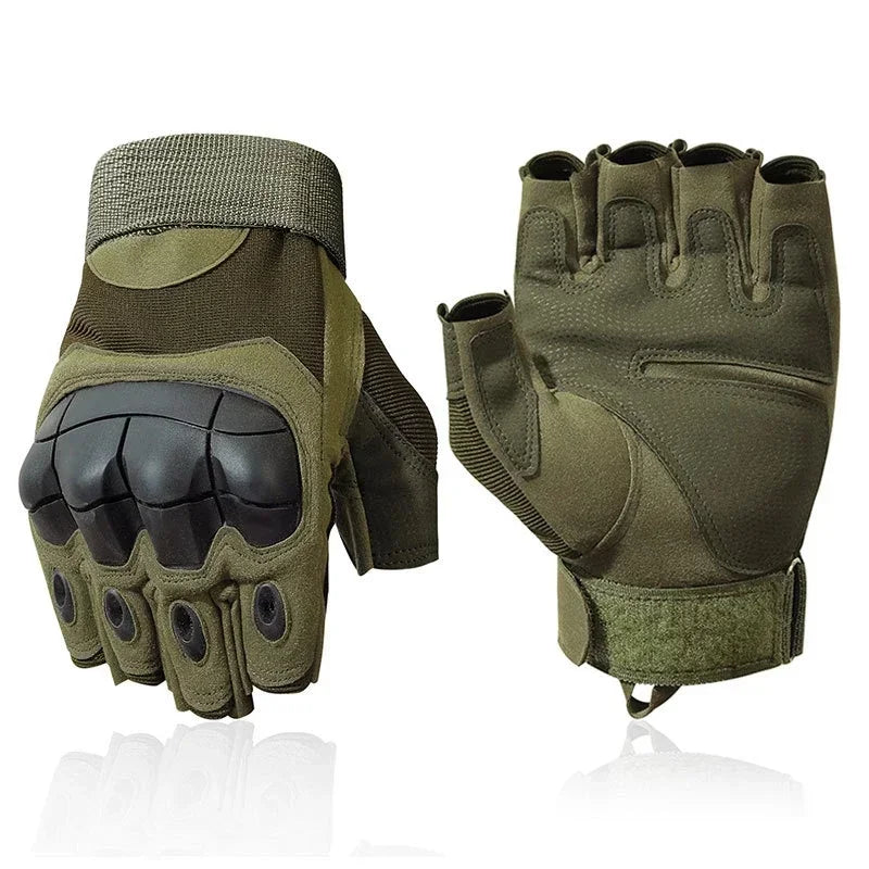 Gants demi-doigts coqués en cuir synthétique – M à XL