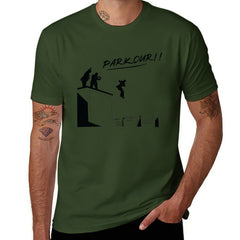 T-shirt imprimé Parkour en coton