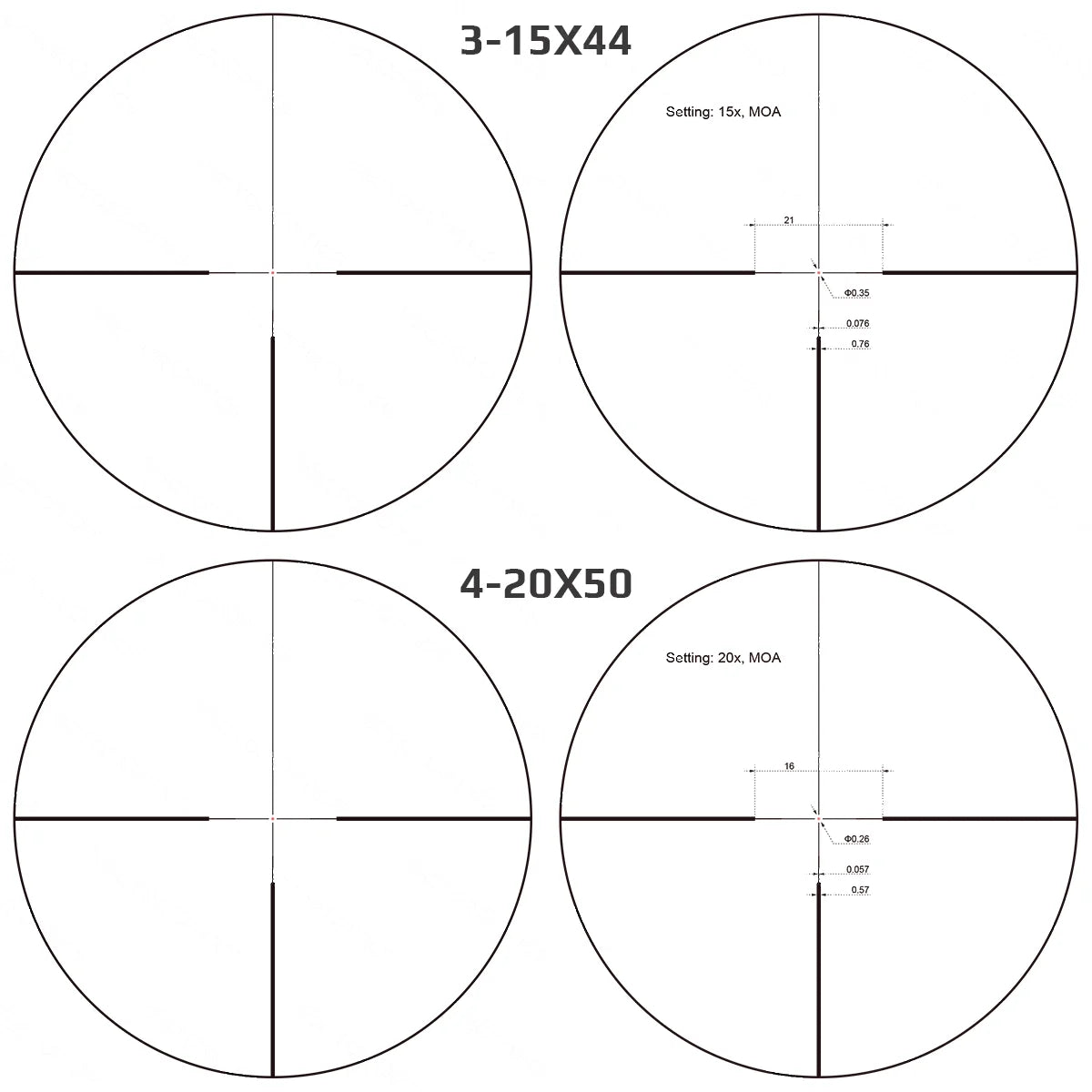 Lunette de visée Paragon 3-15x44 et 4-20x50 SFP - Vector Optics