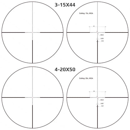 Lunette de visée Paragon 3-15x44 et 4-20x50 SFP - Vector Optics