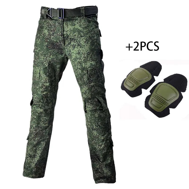 Pantalon tactique camouflage russe avec genouillères