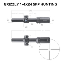 Lunette LPVO 1–4×24 ou 1–6×24, SFP/FFP – Vector Optics