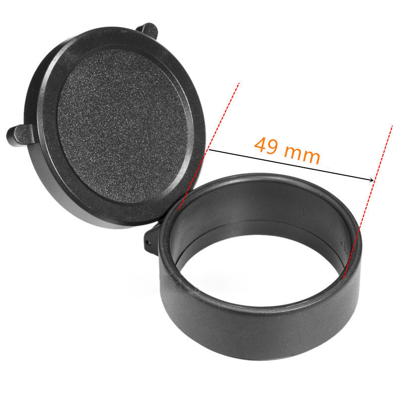 Couvre-objectif rabattable pour lunette, diamètre 25 à 69 mm
