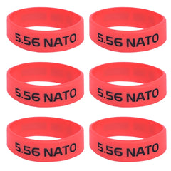 Anneaux marquage chargeurs Airsoft – 5.56 Rouge Noir lot de 6