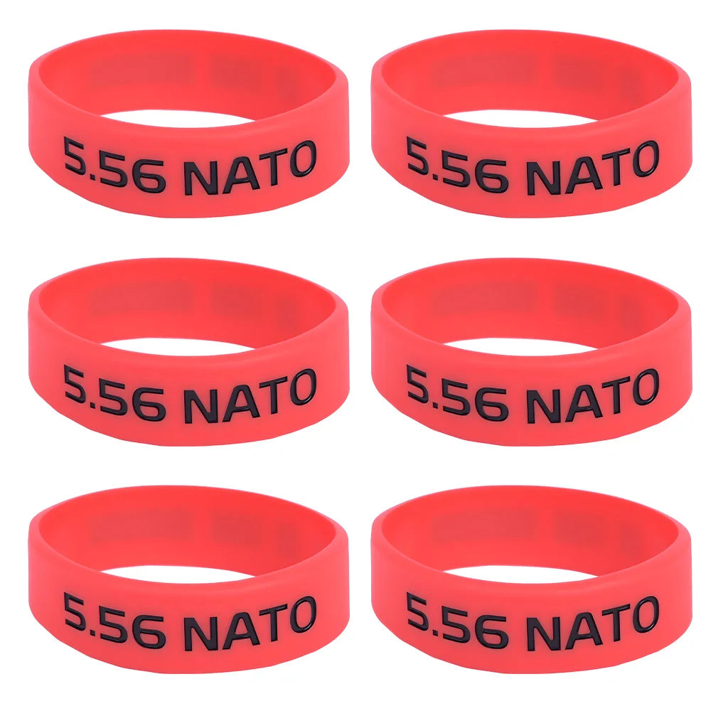 Anneaux marquage chargeurs Airsoft – 5.56 Rouge Noir lot de 6