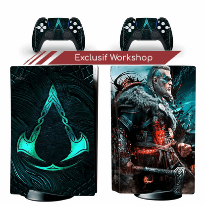 Autocollant Assassin's Creed Valhalla pour manette et console PS5