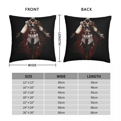 Taie d'oreiller Ezio Auditore - Assassins Creed en polyester, lin ou velours