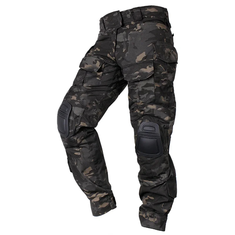 Pantalon tactique camouflage avec genouillères – plusieurs motifs