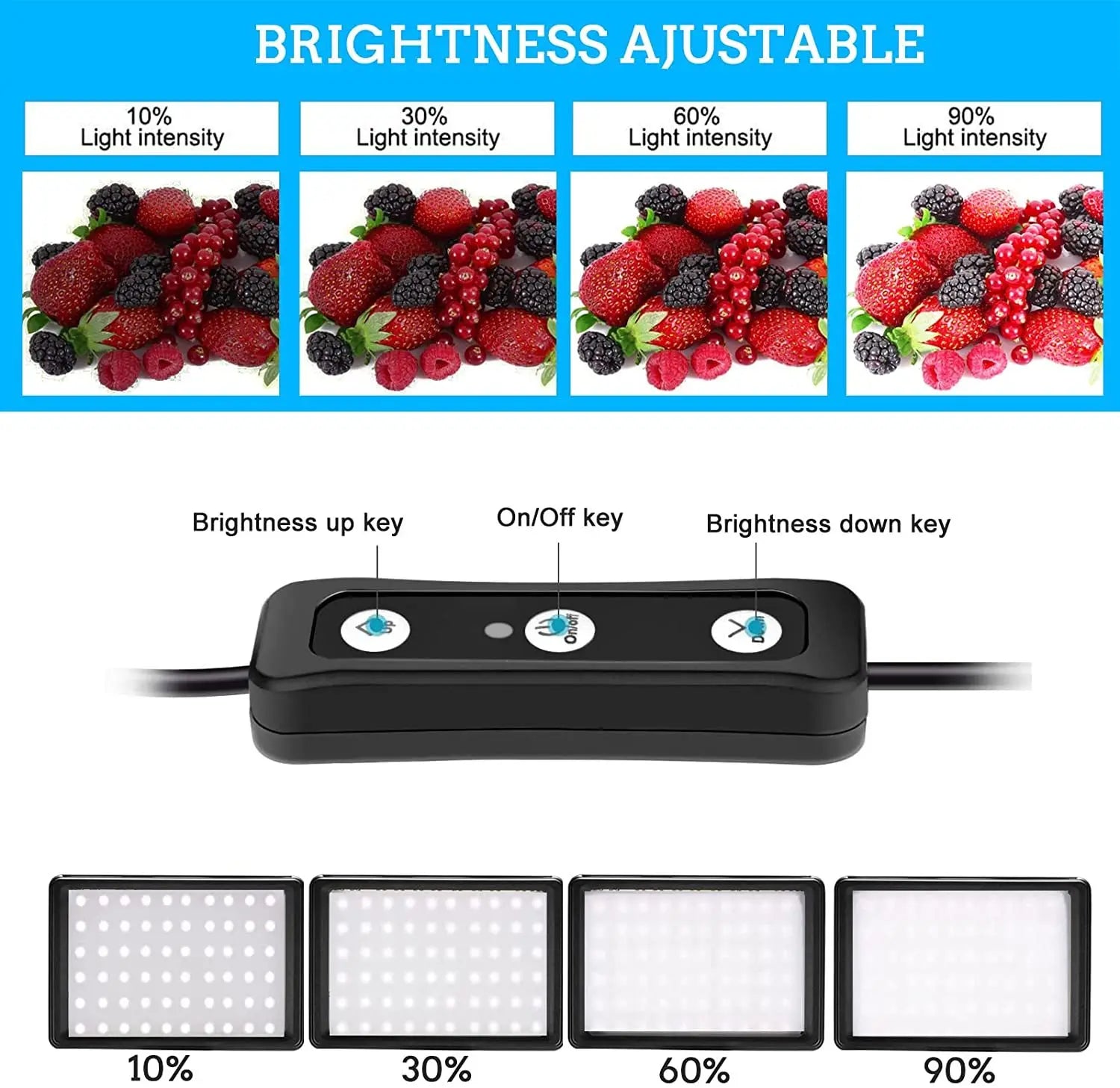 Kit d’éclairage LED USB avec trépied – Support téléphone en option