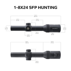 Lunette Continental ×8 SFP – Vector Optics – Plusieurs modèles