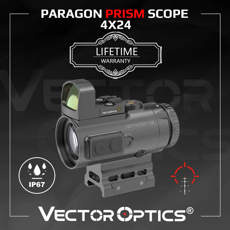 Lunette prismatique Paragon 4×24 avec viseur point rouge – Vector Optics
