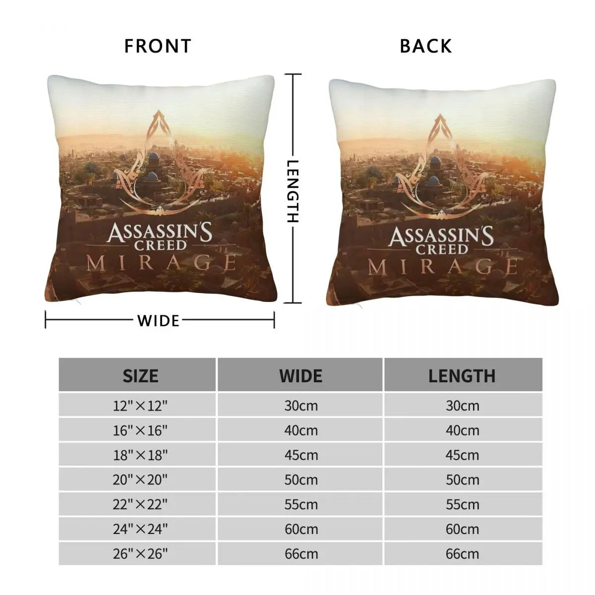 Housse de coussin Assassin’s Creed Mirage n° 2 – 7 tailles