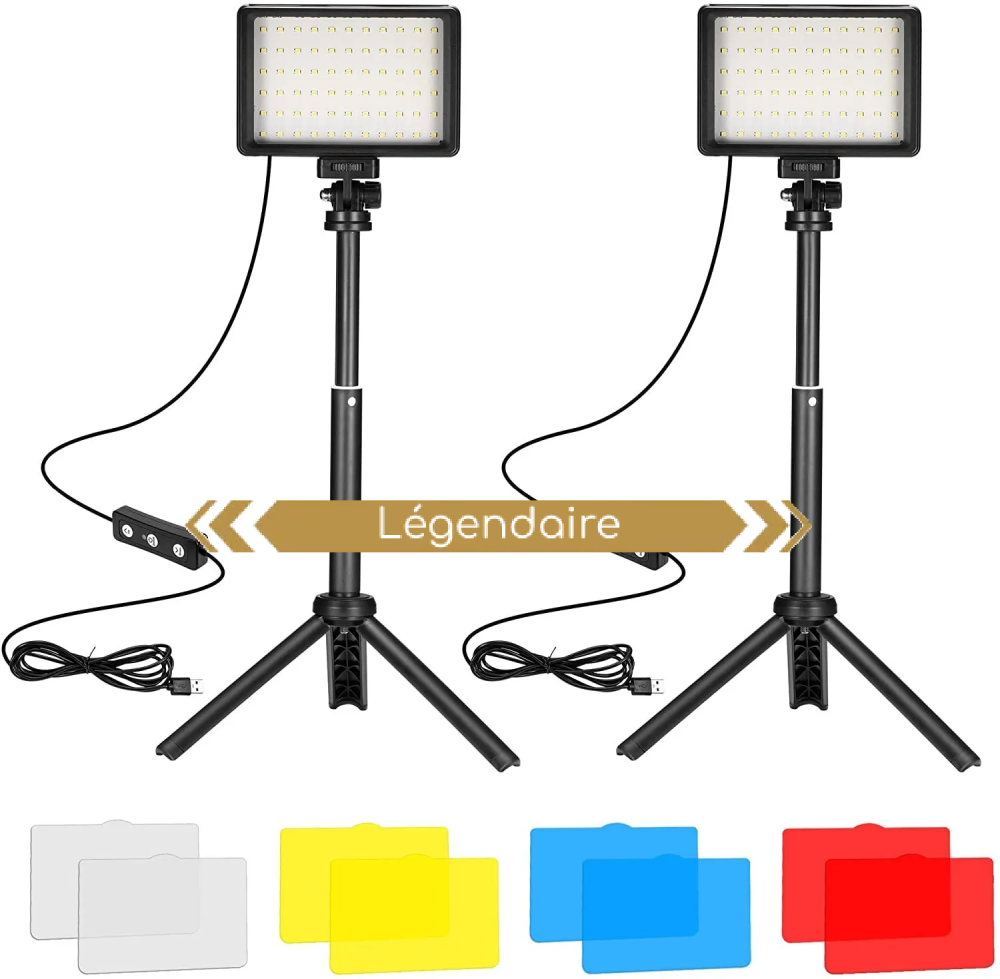 Kit de lampe LED avec trépied pour photos et vidéo