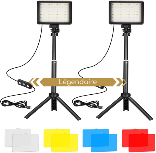 Kit de lampe LED avec trépied pour photos et vidéo