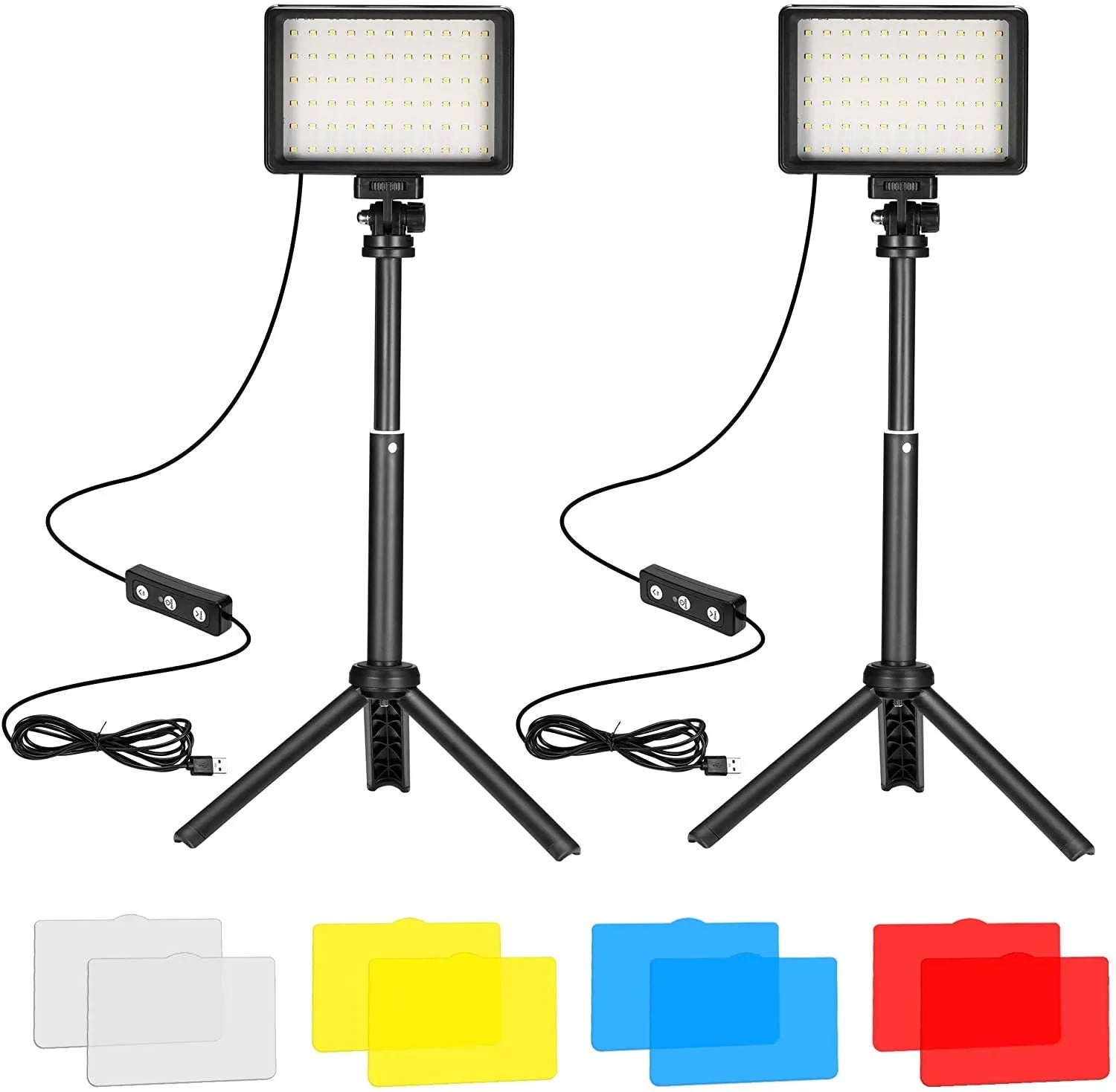 Kit d’éclairage LED USB avec trépied – Support téléphone en option