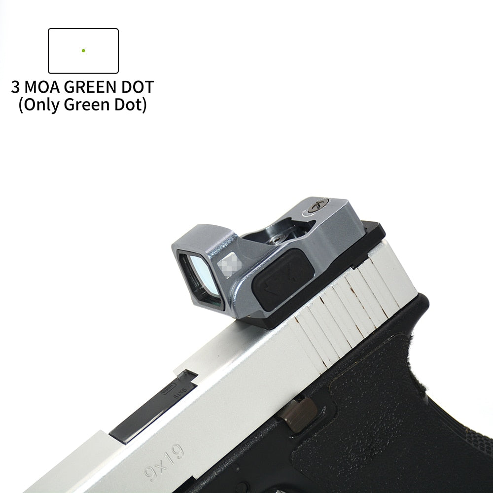 Viseur reflex 1× avec monture type Glock – Point rouge ou vert