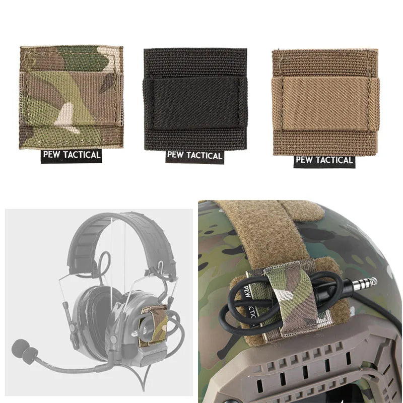 Sangles de maintien pour câbles casque et intercom Airsoft