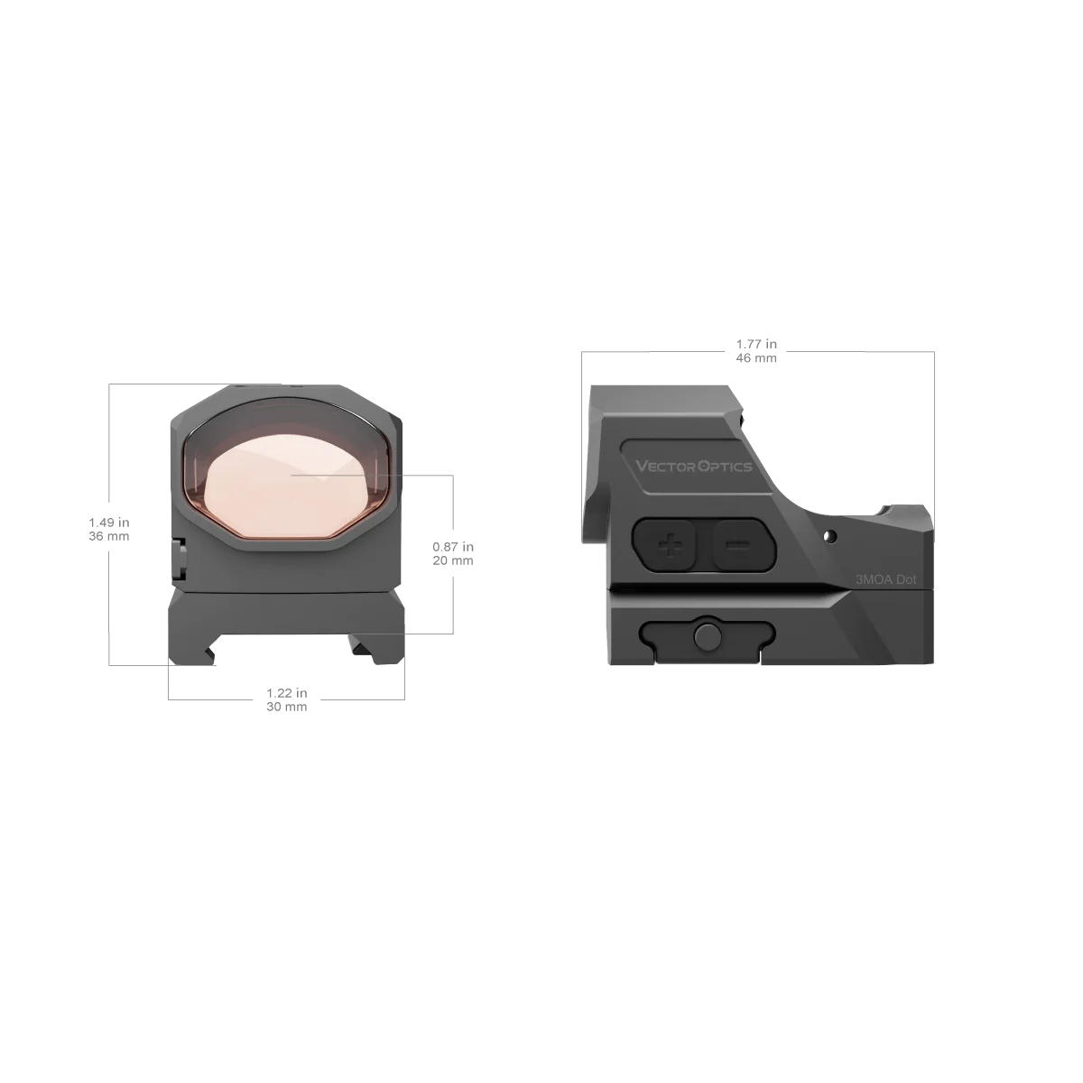 Viseur point rouge Frenzy-X Gen II 1×19×28 – Vector Optics SCRD-64