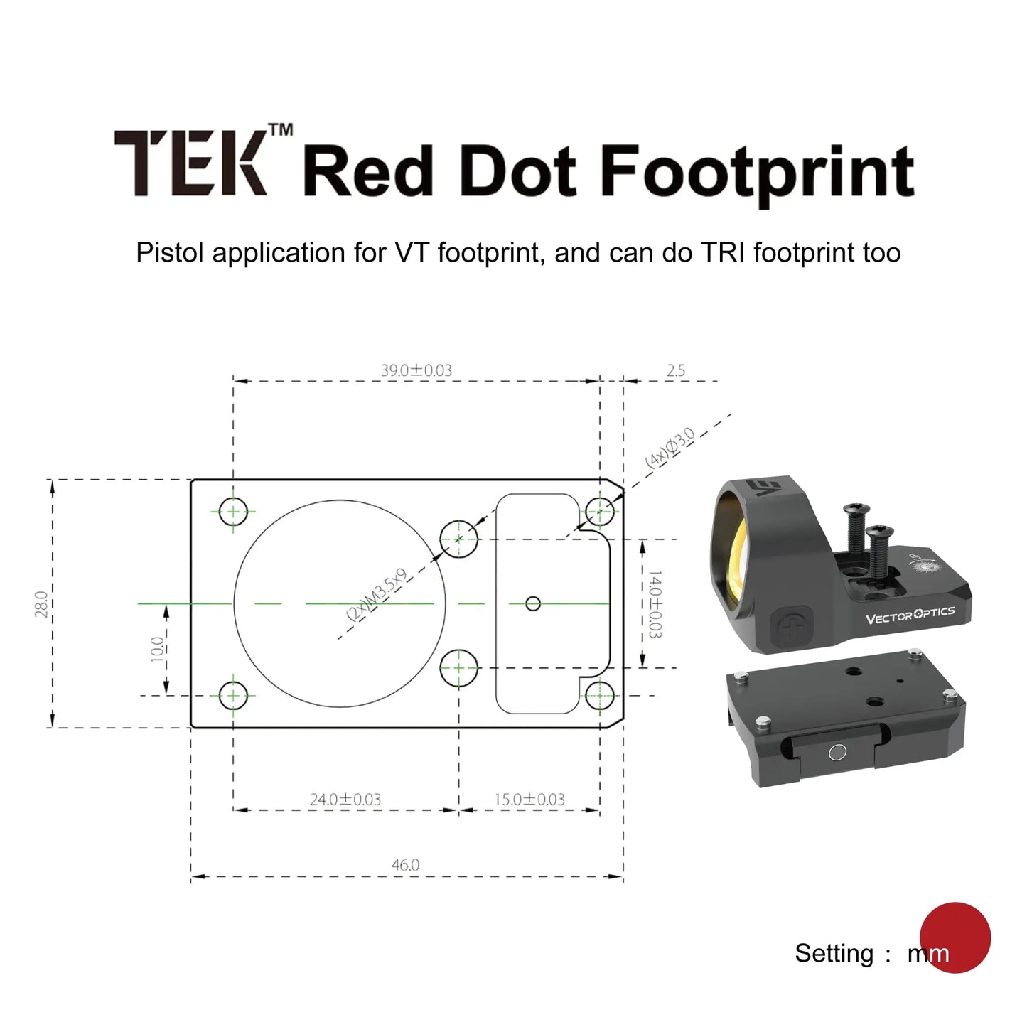 Red Dot Frenzy-X 1x20x28 - 3/6MOA  - Vector Optics